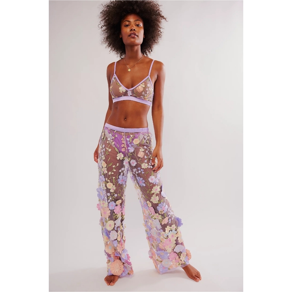 Kilo Brava × Free People Floral Flare Sheer Lounge Pants